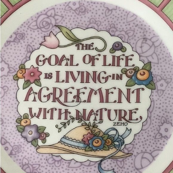 Mary Engelbreit 2001 Plate The Goal of Life is Living in Agreement with Nature - Picture 3 of 4